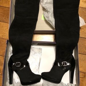 Black Thigh-High Boots